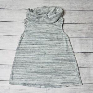 Dolan Left Coast Collection White‎ Gray Heathered Cowl Neck Sleeveless Top Small